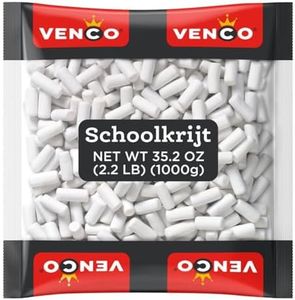 Licorice in 1 Kilo /2.2lbs - Venco Schoolkrijt (Mint Coated Licorice) School chalk liquorice.