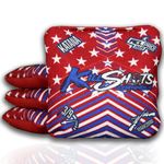 Killshots Cornhole | Katana Series | Signature Edition | ACL Pro Certified Cornhole Bags | Premium Quality | Dual-Speed | Durable & Weather Resistant | Set of 4 Bags (USA Red)