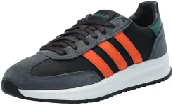 adidas Men's Run 72 Sneaker, Black/Semi Impact Orange/Carbon, 11