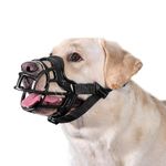 Onetigris Dog Muzzle,Soft Basket Silicone Muzzles for Small Medium Large Dogs,Humane Cage Mouth Cover, Perfect for Grooming and Training Medium, Large Aggressive Reactive Dogs