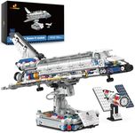 JMBricklayer Space Shuttle Building Sets for Adult, Airplane Spaceship Space Toys for Kids Teens, Gifts for adults Boys Girls 8 9 10 11 12 13 14+, Collectible Display Model with Adjustable Stand 70122