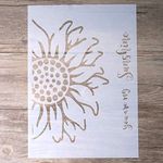 DIY Decorative Sunflower Stencil Template for Painting on Walls Furniture Crafts (A3 Size)