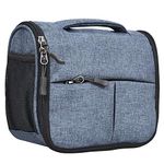 FATMUG Travel Toiletry Kit Organizer Bag Hanging Dopp Kit For Men - Cosmetics Pouch For Women - Light Grey - 10 Cm, M