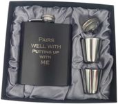 Fathers Gifts from Daughter, Funny Gifts for Men, Dad Gift, Gag Gifts for Boyfriend Funny, Funny Husband Gifts from Wife, Brother Gifts from Sister, I'm Sorry Gifts for Men, Pairs Well Flask (M)