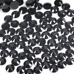 1000pcs 2mm Flat Back Non-Stick Rhinestone Crystal Diamantes Nail Art & Craft Scrapbooking Embellishments 90 Available Colours (2mm, Black #4)