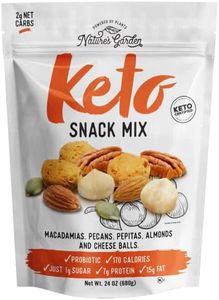 Nature’s Garden Keto Snack Mix – Probiotic Cheese Balls, Crunchy Keto Snack, Keto Snack Mix, All Natural, Low Carb, Heart Healthy Nuts – 24 Oz Bag (Pack of 1)