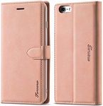 LOLFZ Wallet Case for iPhone 6 Plus, for iPhone 6S Plus Case, Premium Leather Case Card Holder Kickstand Magnetic Closure Flip Case Cover for iPhone 6 Plus 6S Plus - Rose Gold