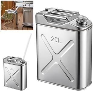 SFNSM 5.3 Gallon Large Cooking Oil Storage Container with Strainer Fryer Drain Hose, 304 Stainless Hot Oil Container for Kitchen, Grease Can & Water Jug for Restaurant, Dining Car, Picnic, Camping