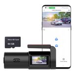 [New Launch] Woodman Car Dash Camera - Focus+ with Micro SD Card 64GB | FULL HD Front Dashcam | Free Hardwire Kit | 1" Display | 24x7 Parking Monitoring | 360 Lens | India KA Brand (With SD Card 64GB)