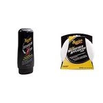 Meguiar's G10307EU ScratchX Car Paint Scratch Remover 207ml, swirl and paint blemish remover. Now with wax protection & Meguiar's X3080EU Even Coat 5 Inch Microfibre Applicator Pads (2 Pack)