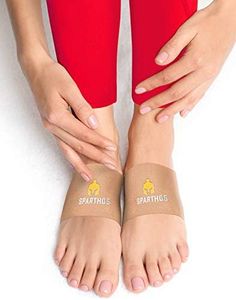 Sparthos Plantar Fasciitis Support - Arch Compression Brace - Foot Feet Brace, Ankle Pain Relief, Night Splint - Shoe Boot Sandals Insert Inserts Insoles - Mens and Womens (Beige-L)