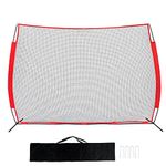 12x9ft Collapsible Barricade Backstop Net, Protetive Screen with Carry Bag,Outdoor Basketball, Soccer, Lacrosse, Baseball, Softball, Barrier Netting for Backyard/Park