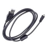 Replacement USB Cable 8Pin Camera Transfer Data Sync Charging Cord Compatible with Sanyo Digital Cameras Xacti E Series VPC-E6 VPC-E7 Xacti S Series VPC-S6 VPC-S7 VPC-S60 VPC-S500 and More (4.9ft)