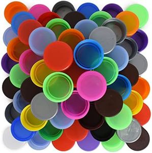 HAIOPS Plastic Bottle Caps 100pcs Mixed Color DIY Craft Children Intelligence Development