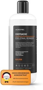 AcroTec® Edelstahl Reiniger CHEFSACHE 500 ml – Entfernt Fett & Kalk sowie Flugrost auf Edelstahl – Konzentrat – Ideal für Küche, Grill & Arbeitsfläche – Streifenfreie Edelstahlpflege – Made in DE