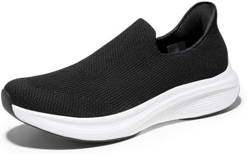 Bruno Marc Men's Hands Free Slip-on Loafers Comfortable Walking Shoes Breathable Knit Casual Sneakers,Size 10.5,Black,SBWA2407M