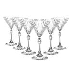 Bormioli Rocco America '20s Martini Glasses - Vintage Art Deco Coupe Glasses for Wine, Espresso Martini - 155ml - Clear - Pack of 6