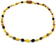 Adult Amber Necklace - Genuine Amber Necklace | Certified Genuine Amber Necklace (Mix olive)