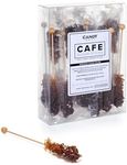 Candy Envy - 18 ct Amber Cafe Sugar Sticks Rock Candy - Individually Wrapped - Original Sugar Flavored