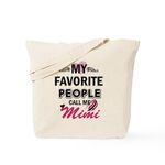 CafePress My Favorite People Call Me Mimi Tote Bag Natural Canvas Tote Bag, Reusable Shopping Bag