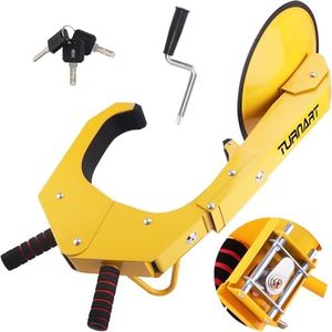 TURNART Wheel Lock Clamp Adjustable Anti-Theft Lock Reinforced Tire Lock Clamp Boot Tire Claw for Parking Car Truck RV