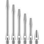 DESIGNA DARTS Metal Dart Shafts | 3 Sets of Anodised Aluminium Metal Stems, Micro, Silver, 12.5mm