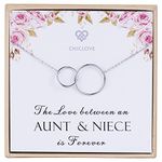 Aunt and Niece Gift The Love Between Aunt & Niece is Forever Sterling Silver Necklace Aunt Niece Jewelry