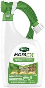 Scotts MossEx 3-in-1 Ready Spray, Kills Moss, Algae and Lichens, Fast Acting, Use on Lawns, Roofs, and Patios, 32 fl. oz.