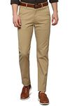 Allen Solly Solid Cotton Blend Regular Fit Mens Casual Trousers (Khaki, 36)