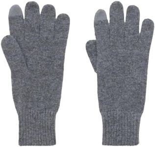 NAADAM Signature 100% Cashmere Ribbed Gloves, Unisex, Granite, XS/S