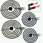 laffeya Electric Stove Burner MP22YA- MP15YA (2) MP21YA (2) stove burner replacement kit Compatible for GE and Whirlpool