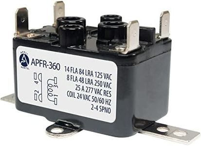 Appli Parts APFR-360 90-360, 24 VAC Coil, Heavy Duty Switching Fan Relay,SPST, Normally Open, AC and heating Furnace blower relay Universal fit multi position bracket