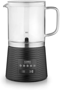 CASO CappuLatte Electric Milk Frother, Creamy Milk Frother, Hot & Cold Milk Frother, Cocoa, Hot Chocolate, Removable Glass Container, Dishwasher Safe, 5 Functions
