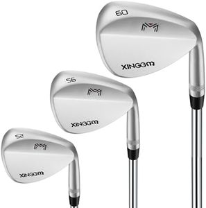 XINGGM Forged Golf Wedge Set for Men or Individual 52/56/60 Degree Gap Wedge Sand Wedge Lob Wedge Right Hand,Milled Face for More Spin,Easily Escape from Bunker (Silver,52 56 60 Set)