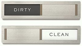 Kubik Letters Premium Dishwasher Magnet Clean Dirty Sign - Stainless Steel Grade 304 Dirty Clean Dishwasher Magnet - Clean Dirty Magnet for Dishwasher