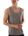 DAMENSCH Neo-Skin Men's Thermoregulating Anti-Bacterial Bamboo Fabric Round Neck - Pack of 1- Moss Grey- Medium