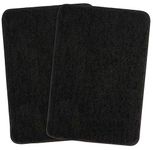 Saral Home Easy Living Microfiber Anti-Skid Bath Mat Pack of 2 (Black, 35X50 CM, Rectangular)