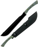 Condor Tool & Knife Discord Machete - 1075 High Carbon Steel Machete with a Micarta Handle - 3mm Thick Tactical Machete with Hand Crafted Welted Leather Sheath - 17.5in Blade - 42oz