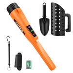 Dmyond Metal Detector Pinpointer & Accessories - IP68 Full Waterproof Handheld Pin Pointer Wand with 3 Modes - Includes Sand Sifter Scoop and Shovel for Beach Digging, Treasure Hunting