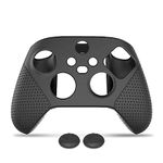 New World Silicone Cover Case for Xbox Series X/S Controller, Rubber Skin Protector for Xbox Series X/S Controller with Matching Thumb Grips - Black