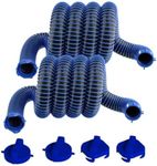 Eniora 20FT RV Sewer Hose Kit (2x 10FT Sections), with 4 covers, UV-Resistant Heavy Duty Waste Hose for Travel Trailer & Camper