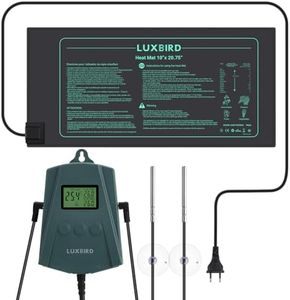 Luxbird Tapis Chauffant pour semis et contrôleur de Thermostat, 21 Watts Tapis Chauffant Plante, D'alarme Haute/Basse température (1 Pièce Tapis Chauffant + contrôleur de Thermostat)