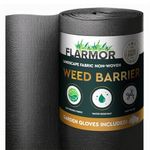 Landscape Fabric Heavy Duty 3 Ft X 300 Ft - Woven Weed Barrier Landscape Fabric - Weed Block - Garden Fabric Roll - Commercial Weed Control Fabric - Weed Barrier Cloth