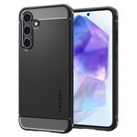 Spigen Rugged Armor for Samsung Galaxy A55 5G Case, Galaxy A55 5G Back Cover (2024) - Matte Black