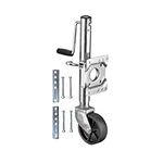 Bolt-On Swivel Tongue Jack - Lift Swivel Trailer Jack, Swivel Trailer Tongue Jack,Heavy-Duty Boat Trailer Jack with 6'' Wheel,1200lbs Capacity, 10'' Lift, RV Yacht Trailer Accessories