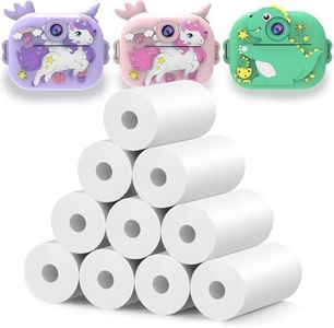 10 Rolls Kids Instant Camera Print Refill Paper- Photo Printer Thermal Paper Rolls, Instant Print Camera Refill Paper for Kid's Instant Camera Favors Supplies