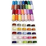 Bobbins Sewing Threads Kit,Assorted Colors Polyester Sewing Thread Box Kit for Hand and Sewing Machine