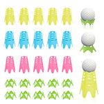 KyeeaDIY 25Pcs Plastic Golf Tees, Yellow Winter Golf Simulator Tees Green Short Golf Tees Blue Long golf Tees for Home Indoor Outdoor Grassland Practice (Colorful Golf Accessories)