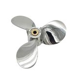 ARKDOZA 3 Blade 7 1/2x8 4hp 5hp 6hp 4A 4M 5M 5C F4 F6L F6S F5A F6C Stainless Steel Propeller 9 Tooth SS Prop for Yamaha Outboard Motor Engine 7.5x8