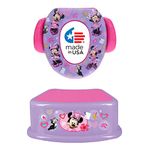 Disney Minnie Mouse 2 Pc Happy Helpers Essential Potty Training Set - Soft Potty Seat, Step Stool